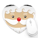 Santa Claus Face Heart Mousepad