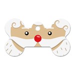 Santa Claus Face Dog Tag Bone (One Side)