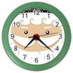 Santa Claus Face Color Wall Clock