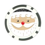 Santa Claus Face Poker Chip Card Guard