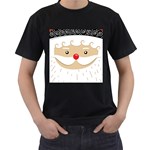 Santa Claus Face Men s T-Shirt (Black)