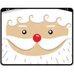 Santa Claus Face Fleece Blanket (Medium)