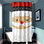 Santa Claus Face Shower Curtain 36  x 72  (Stall)