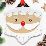 Santa Claus Face Ornament (Snowflake)