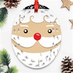 Santa Claus Face Ornament (Oval Filigree)