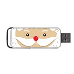 Santa Claus Face Portable USB Flash (One Side)