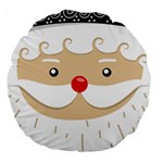 Santa Claus Face Large 18  Premium Round Cushion 