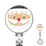 Santa Claus Face Stainless Steel Nurses Watch