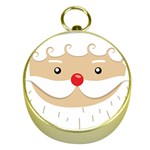 Santa Claus Face Gold Compass