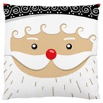 Santa Claus Face Large Flano Cushion Case (One Side)