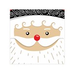 Santa Claus Face Small Satin Scarf (Square)