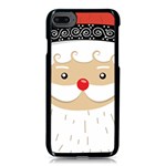 Santa Claus Face Apple iPhone 8 Seamless Case (Black)