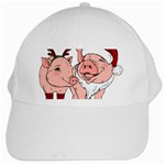 ugly christmas pig White Cap