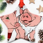 ugly christmas pig Ornament (Star)