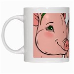 ugly christmas pig White Mug