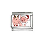 ugly christmas pig Italian Charm (9mm)