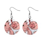 ugly christmas pig 1  Button Earrings