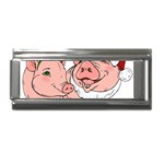 ugly christmas pig Superlink Italian Charm (9mm)