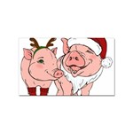 ugly christmas pig Sticker (Rectangular)