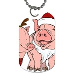 ugly christmas pig Dog Tag (One Side)