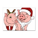 ugly christmas pig Sticker A4 (10 pack)