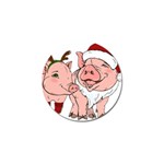 ugly christmas pig Golf Ball Marker