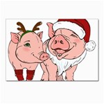 ugly christmas pig Postcard 4  x 6 