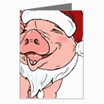 ugly christmas pig Greeting Card