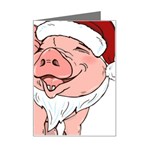 ugly christmas pig Mini Greeting Card