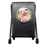 ugly christmas pig Pen Holder Desk Clock