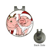 ugly christmas pig Golf Ball Marker Hat Clip