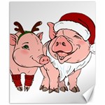 ugly christmas pig Canvas 8  x 10 