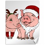 ugly christmas pig Canvas 12  x 16 