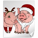 ugly christmas pig Canvas 20  x 24 