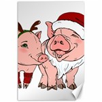 ugly christmas pig Canvas 24  x 36 