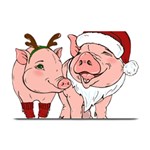 ugly christmas pig Plate Mat