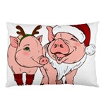 ugly christmas pig Pillow Case