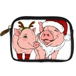 ugly christmas pig Digital Camera Leather Case