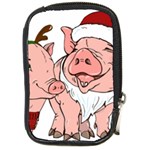 ugly christmas pig Compact Camera Leather Case