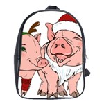 ugly christmas pig School Bag (Large)