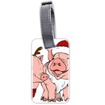 ugly christmas pig Luggage Tag (two sides)