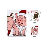 ugly christmas pig Playing Cards (Mini)