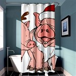 ugly christmas pig Shower Curtain 36  x 72  (Stall)