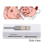 ugly christmas pig Memory Card Reader (Stick)