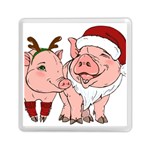 ugly christmas pig Memory Card Reader (Square)