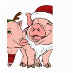 ugly christmas pig Small Garden Flag (Two Sides)