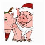 ugly christmas pig Large Garden Flag (Two Sides)