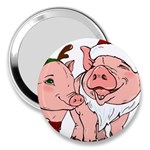 ugly christmas pig 3  Handbag Mirror