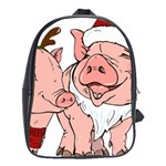 ugly christmas pig School Bag (XL)