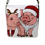 ugly christmas pig Flap Closure Messenger Bag (L)